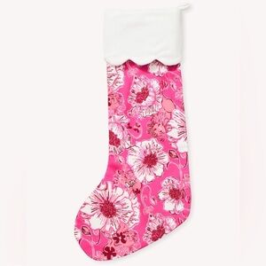 Lilly Pulitzer Pink and White Floral Stocking